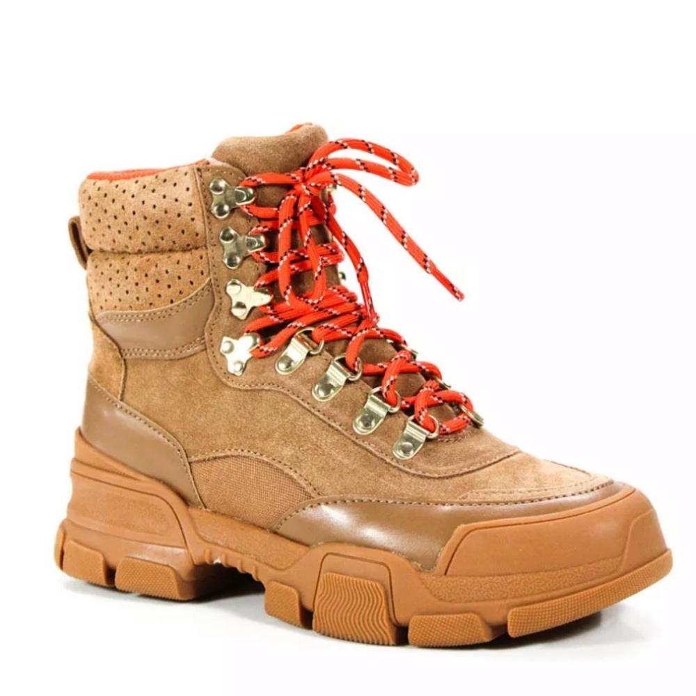 LAST PAIR! Villa Rouge Gem Hiking Boots Cognac 7.5 - Picture 2 of 6